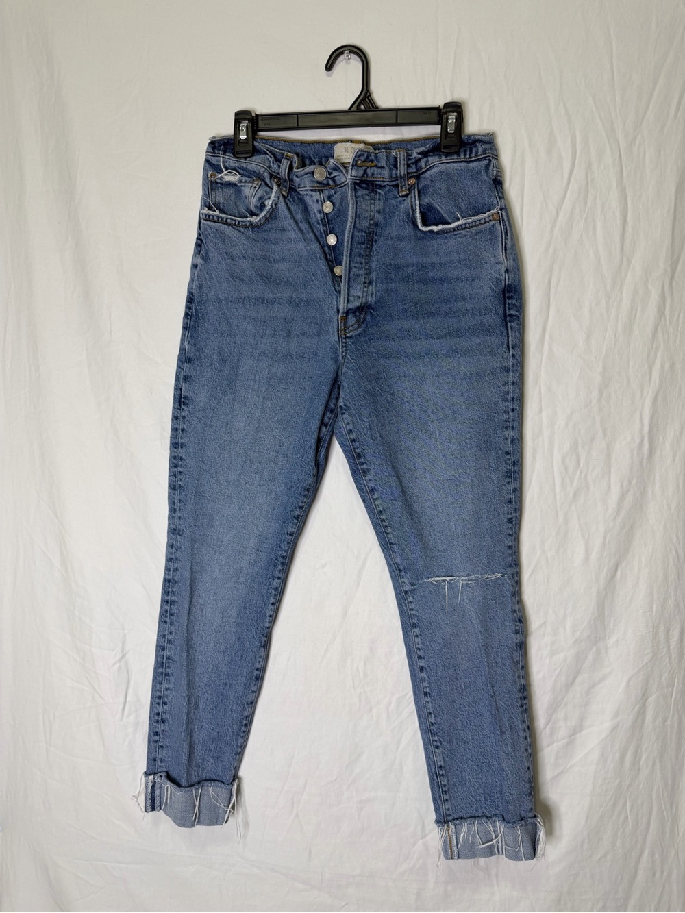 Women’s We The Free Ripped Jeans Cuffed Skinny Jeans Size 30
